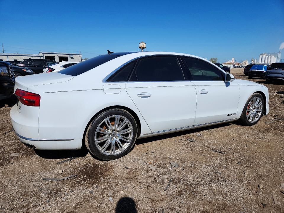 2015 Audi A8 VIN WAU32AFD1FN031015 COPART salvage auction — FRONT END, Il - Salvage Certificate, sold $6,900 on 2026-07-08 (photo 3)