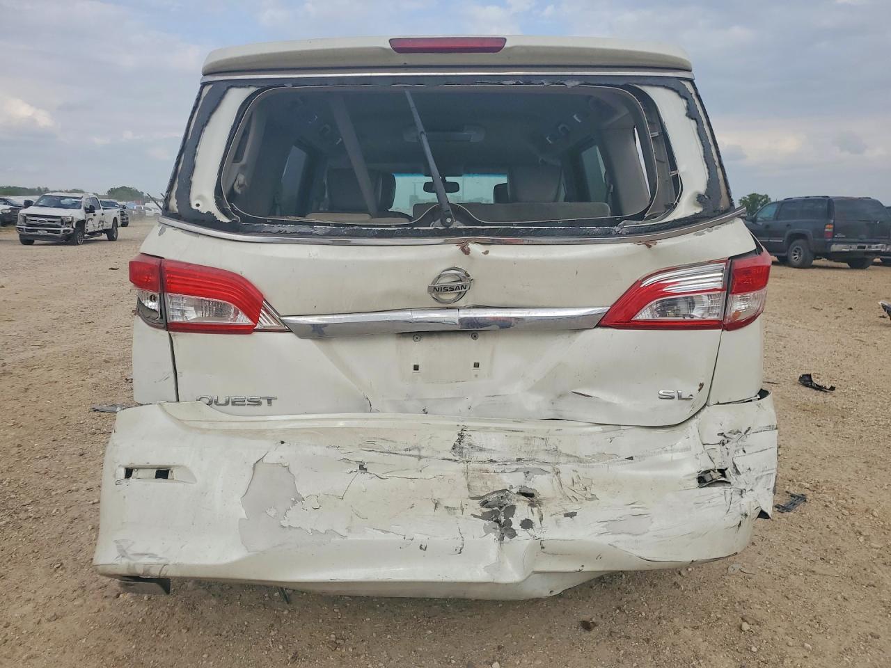 2015 Nissan Quest VIN JN8AE2KP6F9131034 COPART salvage auction — Rear End, TX - CERTIFICATE OF TITLE, sold $750 on 2026-07-08 (photo 6)