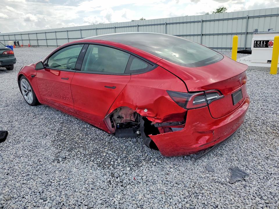 2022 Tesla Model 3 VIN 5YJ3E1EA5NF187749 COPART salvage auction — REAR END, Tx - Salvage Vehicle Title, sold $5,700 on 2026-07-13 (photo 2)