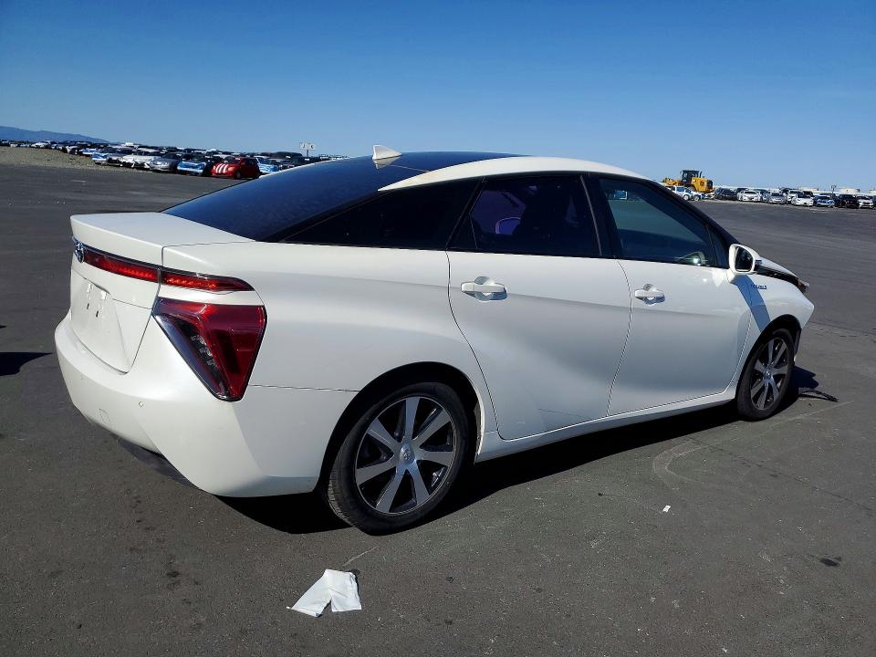 2016 Toyota Mirai VIN JTDBVRBD6GA000734 COPART salvage auction — FRONT END, Ca - Salvage Certificate, sold $225 on 2026-07-06 (photo 3)