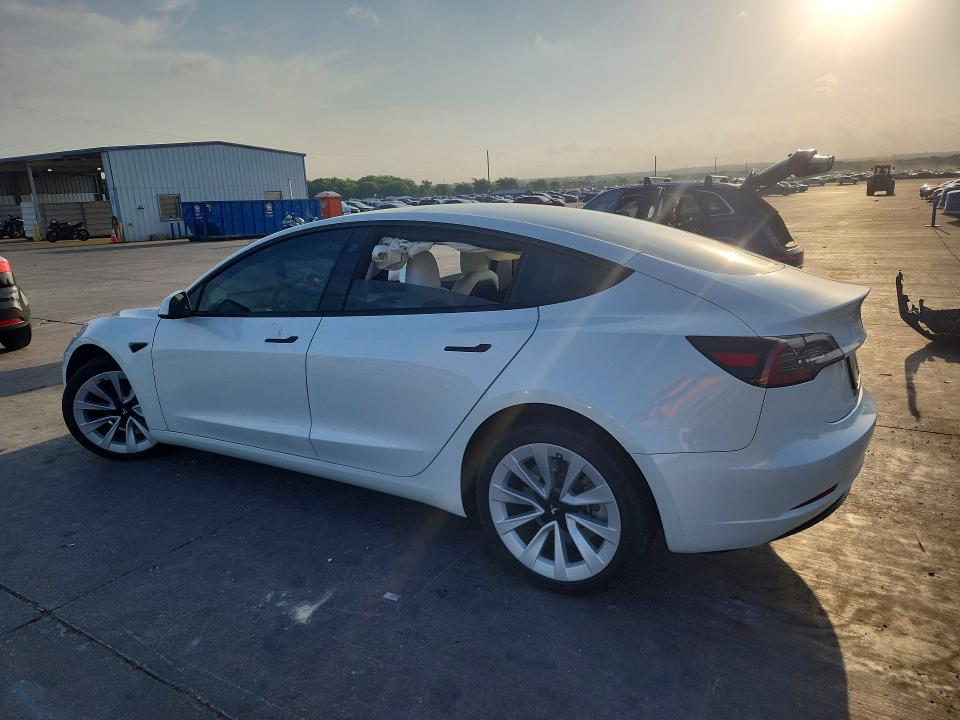 2023 Tesla Model 3 VIN 5YJ3E1EA7PF472150 COPART salvage auction — SIDE, Salvage Title, sold $6,600 on 2026-07-27 (photo 2)