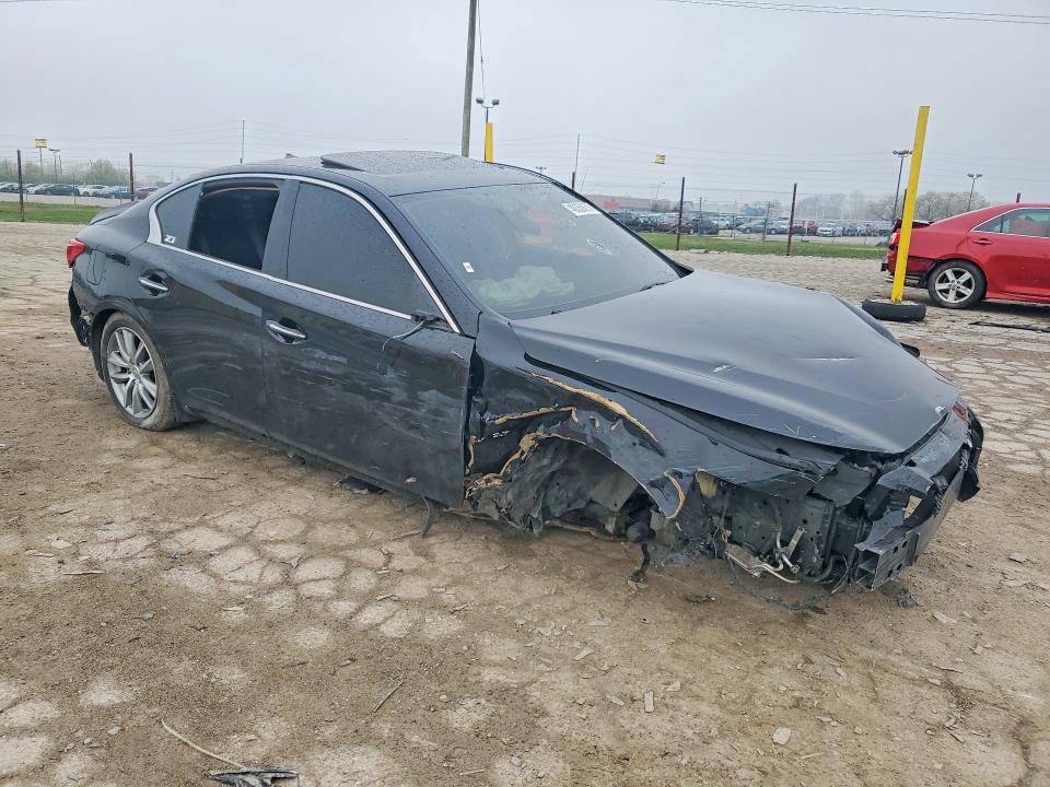 2015 Infiniti Q50 VIN JN1BV7AR0FM418496 COPART salvage auction — FRONT END, Id - Salvage Certificate Of Title, sold $700 on 2026-07-31 (photo 4)