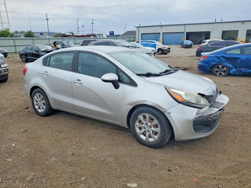2014 Kia Rio VIN KNADM4A33E6416132 COPART salvage auction — FRONT END, Wy - Certificate Of Title, sold $750 on 2026-07-10 (photo 4)