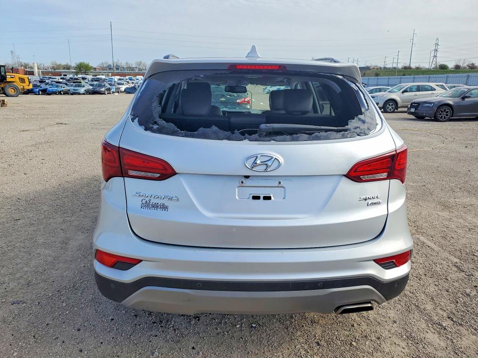 2017 Hyundai Santa fe VIN 5XYZUDLB2HG486512 COPART salvage auction — HAIL, Ia - Cert Of Title-Salvage Title, sold $4,400 on 2026-07-15 (photo 6)
