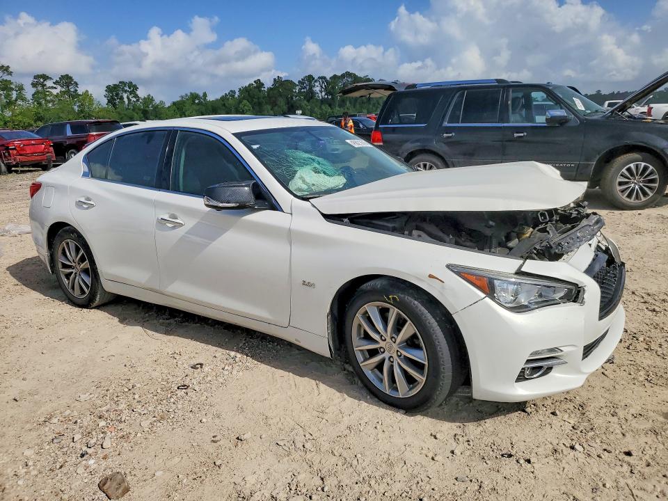 2014 Infiniti Q50 VIN JN1BV7AR2EM695486 COPART salvage auction — FRONT END, Tx - Salvage Vehicle Title, sold $1,400 on 2026-07-10 (photo 4)
