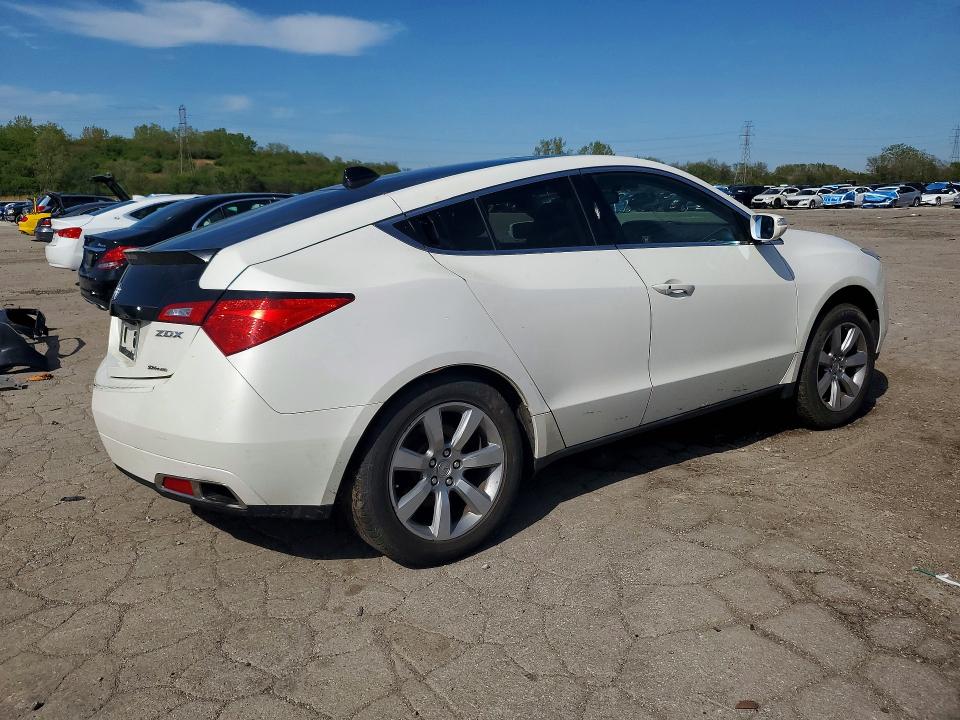 2012 Acura Zdx VIN 2HNYB1H49CH501103 COPART salvage auction — REAR END, Il - Salvage Certificate, sold $1,750 on 2026-07-08 (photo 3)