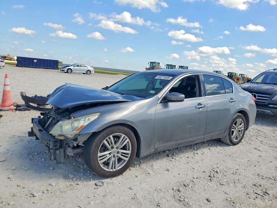 2011 Infiniti G37 VIN JN1CV6AP7BM506453 COPART salvage auction — FRONT END, TX - NONREPAIRABLE TITLE, sold $300 on 2026-07-09 (photo 1)