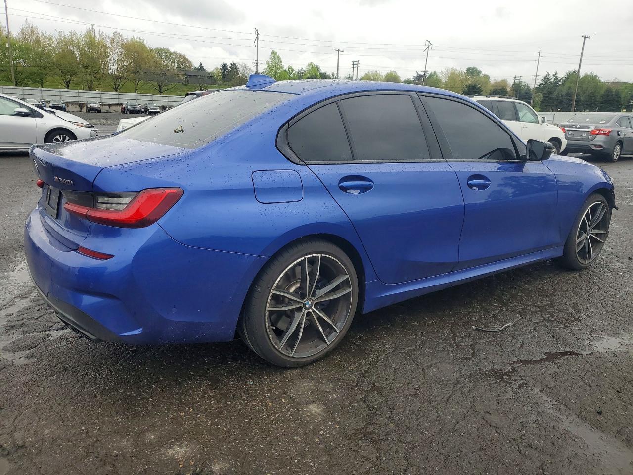 2021 BMW M340i VIN 3MW5U9J05M8B67993 COPART salvage auction — Front End, ID - SALVAGE CERTIFICATE OF TITLE, sold $28,500 on 2026-08-17 (photo 3)