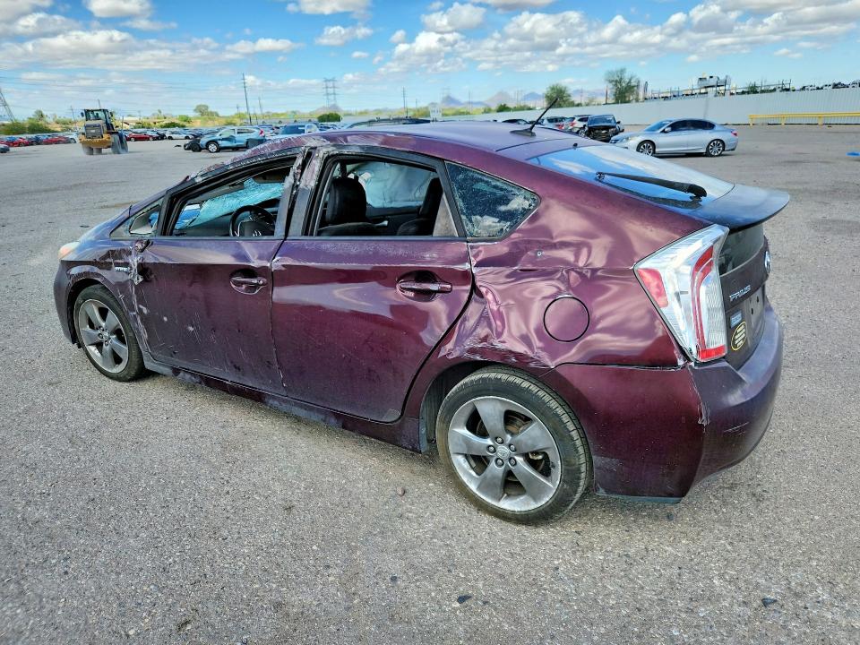 2013 Toyota Prius VIN JTDKN3DU8D5596654 COPART salvage auction — UNDERCARRIAGE, AZ - CERT OF TITLE - SALVAGE, sold $275 on 2026-07-24 (photo 2)