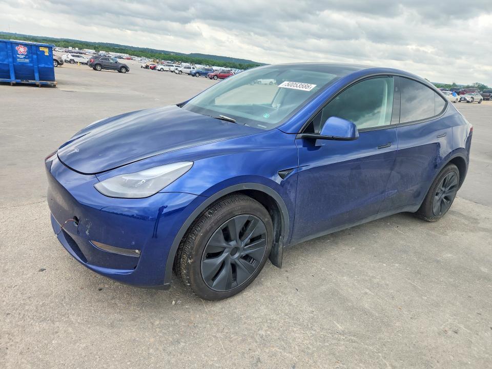 2024 Tesla Model y VIN 7SAYGDEE8RF201611 COPART salvage auction — SIDE, TX - SALVAGE VEHICLE TITLE, sold $12,000 on 2026-07-23 (photo 1)