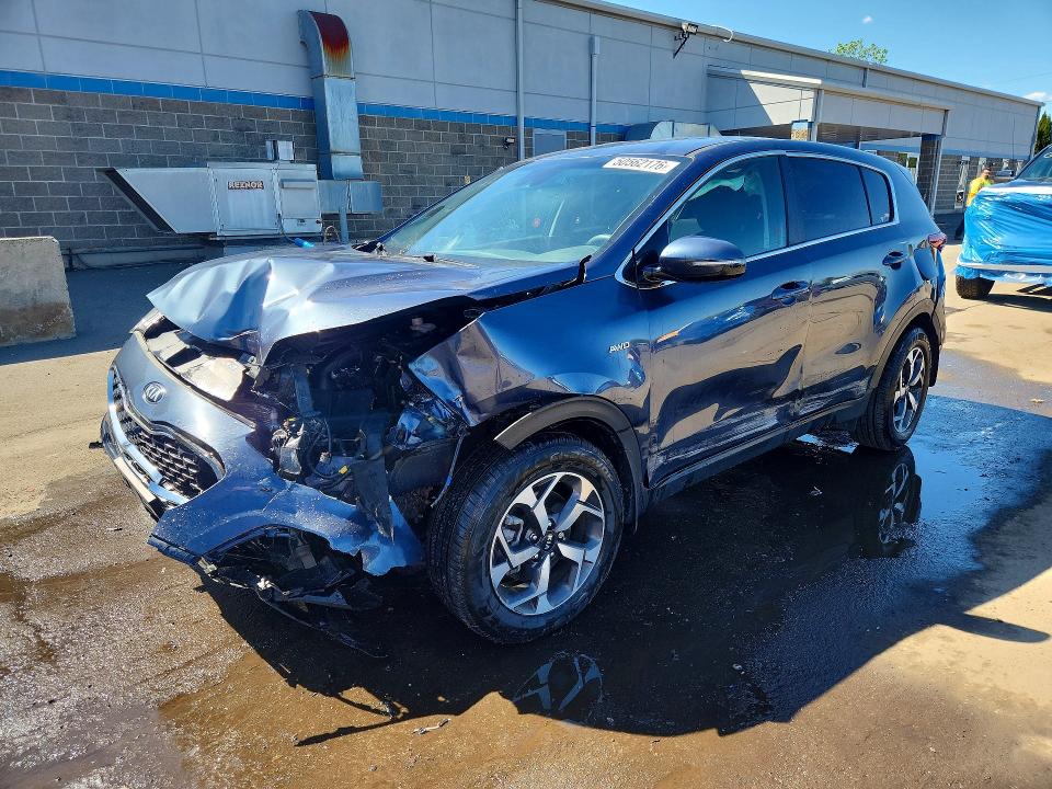 2021 Kia Sportage VIN KNDPMCAC7M7866126 COPART salvage auction — FRONT END, Ct - Cert Of Title-Salvage, sold $2,700 on 2026-07-14 (photo 1)