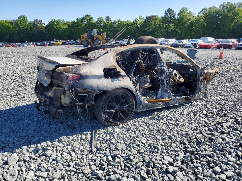 2022 BMW 5 series VIN WBA73BJ06NWX60189 COPART salvage auction — BURN, Nc - Salvage Certificate Of Title, sold $550 on 2026-07-29 (photo 3)