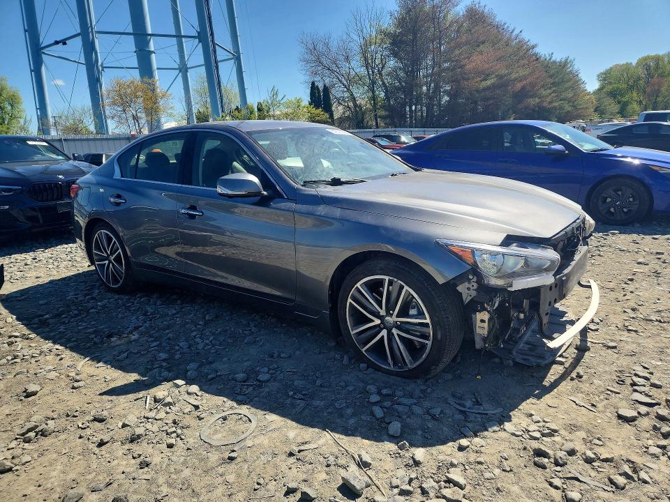 2015 Infiniti Q50 VIN JN1BV7AR8FM403924 COPART salvage auction — FRONT END, Nj - Cert Of Title-Salvage, sold $5,700 on 2026-07-22 (photo 4)
