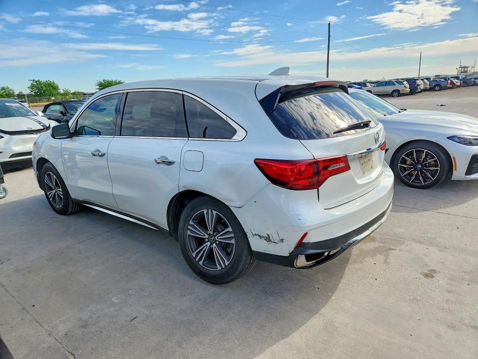 2017 Acura Mdx VIN 5FRYD4H30HB019575 COPART salvage auction — SIDE, TX - SALVAGE VEHICLE TITLE, sold $8,000 on 2026-07-30 (photo 2)