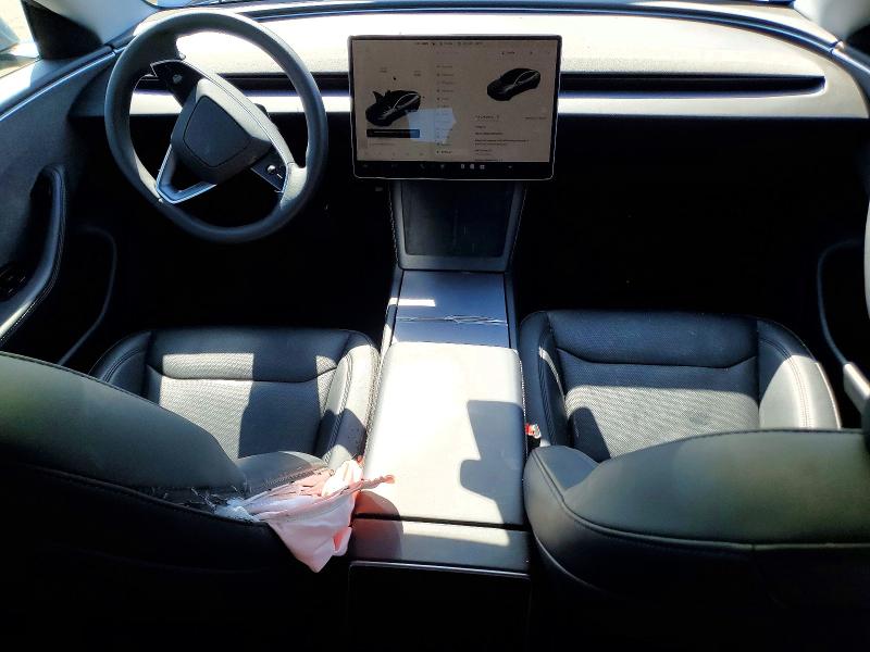 2025 Tesla Model 3 VIN 5YJ3E1EA1SF936218 COPART salvage auction — FRONT END, Ca - Salvage Certificate, sold $7,300 on 2026-07-28 (photo 8)