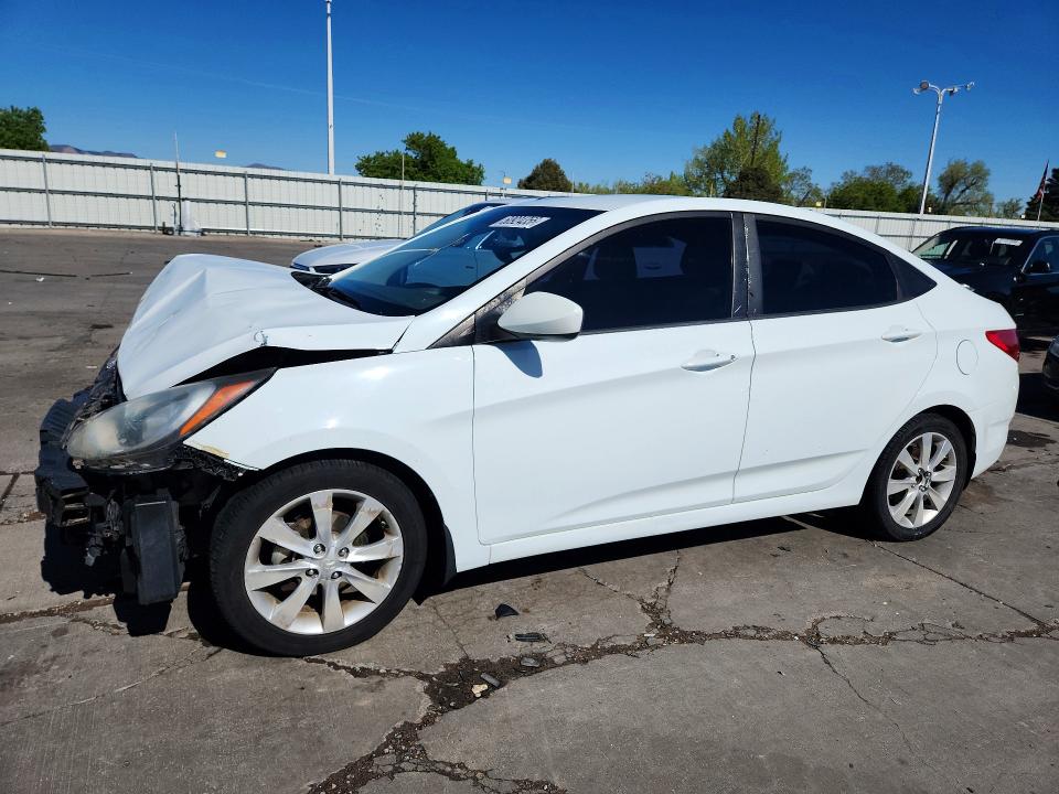 2012 Hyundai Accent VIN KMHCU4AE2CU227492 COPART salvage auction — FRONT END, Co - Public - Salvage Title, sold $425 on 2026-07-27 (photo 1)