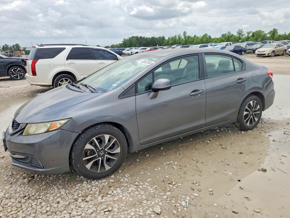 2013 Honda Civic VIN 19XFB2F88DE244926 COPART salvage auction — SIDE, Tx - Salvage Vehicle Title, sold $1,700 on 2026-07-02 (photo 1)