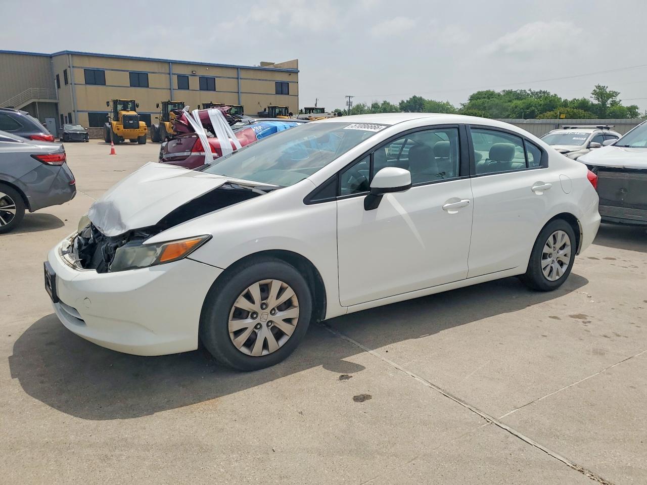 2012 Honda Civic VIN 19XFB2F53CE372107 COPART salvage auction — Front End, TX - SALVAGE VEHICLE TITLE, sold $1,650 on 2026-06-25 (photo 1)