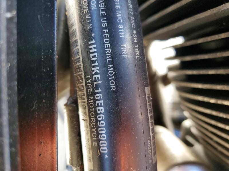 2014 Harley-davidson Flhtk VIN 1HD1KEL16EB690900 COPART salvage auction — ALL OVER, Tx - Salvage Vehicle Title, sold $1,750 on 2026-07-02 (photo 9)