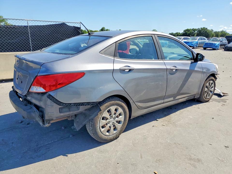 2017 Hyundai Accent VIN KMHCT4AE8HU288582 COPART salvage auction — REAR END, FL - CERT OF TITLE SLVG REBUILDABLE, sold $375 on 2026-07-21 (photo 3)