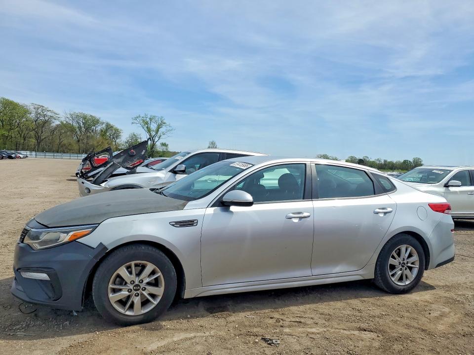 2019 Kia Optima VIN 5XXGT4L3XKG275816 COPART salvage auction — FRONT END, Ia - Salvage W/Salvage History, sold $1,500 on 2026-07-06 (photo 1)