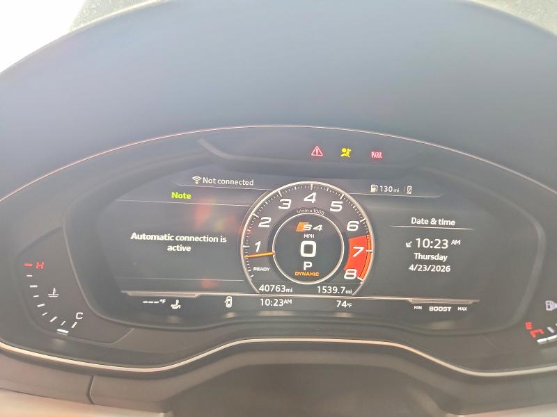 2019 Audi Rs4 VIN WAUB4AF49KA115896 COPART salvage auction — FRONT END, Id - Salvage Certificate Of Title, sold $9,300 on 2026-07-14 (photo 9)