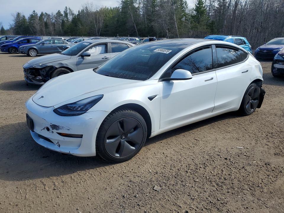 2020 Tesla Model 3 VIN 5YJ3E1EA3LF786338 COPART salvage auction — REAR END, On - Permit Salvage, sold $4,100 on 2026-07-07 (photo 1)