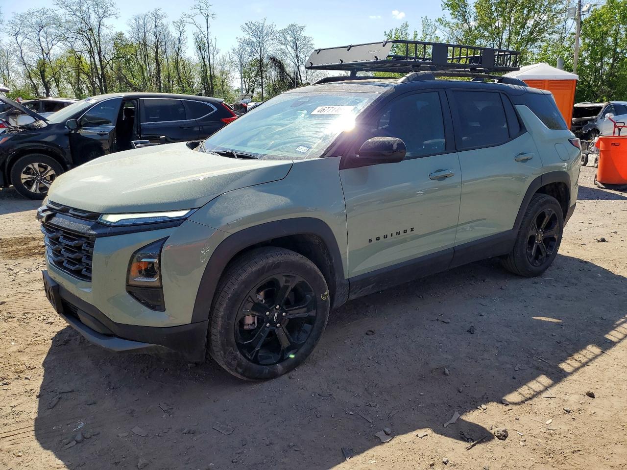 2025 Chevrolet Equinox VIN 3GNAXHEG3SL185100 COPART salvage auction — Front End, TX - CERTIFICATE OF TITLE, sold $10,300 on 2026-07-09 (photo 1)