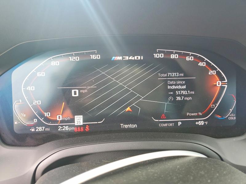 2021 BMW M3 VIN 3MW5U9J00M8C08899 COPART salvage auction — WATER/FLOOD, Mi - Cert Of Title-Salvage Flood, sold $20,300 on 2026-07-02 (photo 9)