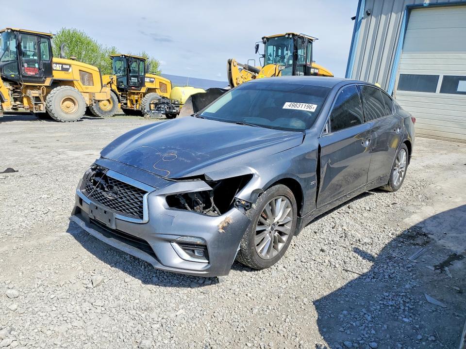 2019 Infiniti Q50 VIN JN1EV7AR6KM554087 COPART salvage auction — FRONT END, Pa - Certificate Of Salvage, sold $3,550 on 2026-07-10 (photo 1)