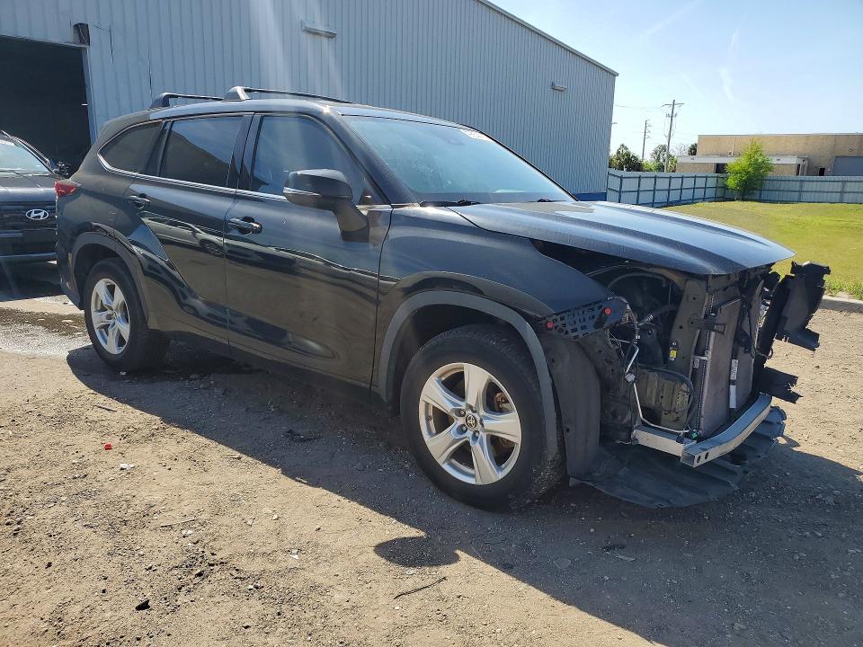 2021 Toyota Highlander VIN 5TDZZRAH4MS060808 COPART salvage auction — FRONT END, Fl - Cert Of Title Slvg Rebuildable, sold $9,200 on 2026-07-08 (photo 4)