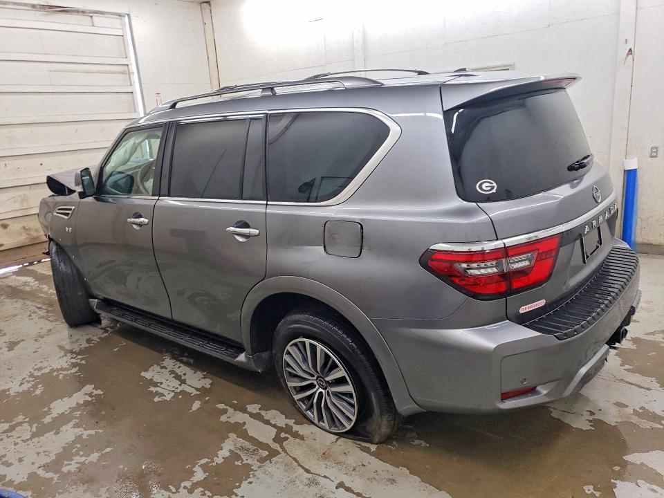 2022 Nissan Armada VIN JN8AY2BD6N9675707 COPART salvage auction — FRONT END, Tn - Salvage Certificate, sold $3,000 on 2026-07-03 (photo 2)