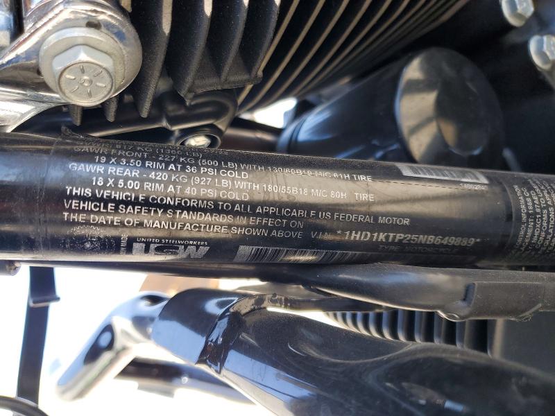 2022 Harley-davidson Fl VIN 1HD1KTP25NB649889 COPART salvage auction — FRONT END, Nv - Salvage Title, sold $7,500 on 2026-07-30 (photo 8)