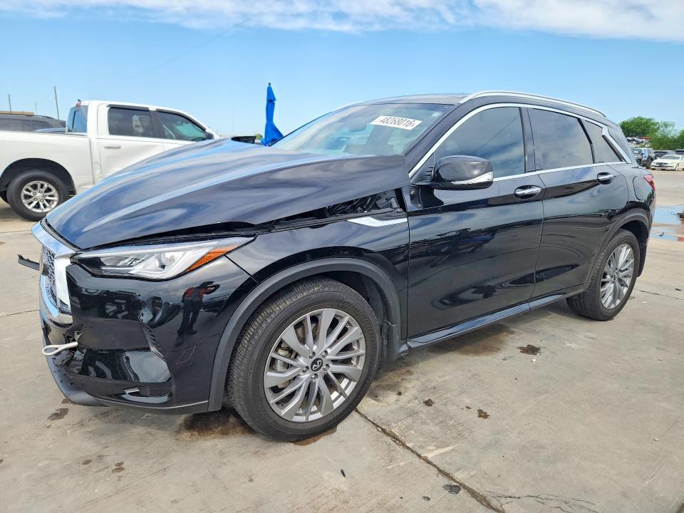 2025 Infiniti VIN 3PCAJ5BB6SF105742 COPART salvage auction — FRONT END, Tx - Certificate Of Title, sold $9,500 on 2026-07-06 (photo 1)