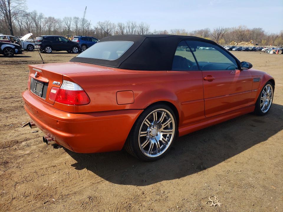 2004 BMW M3 VIN WBSBR93494PK05100 COPART salvage auction — SIDE, CT - CERT OF TITLE-PARTS ONLY SALVA, sold $5,600 on 2026-07-14 (photo 3)