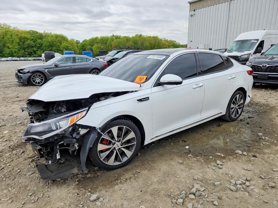 2016 Kia Optima VIN 5XXGV4L21GG029830 COPART salvage auction — FRONT END, Nj - Cert Of Title-Salvage, sold $1,100 on 2026-07-27 (photo 1)