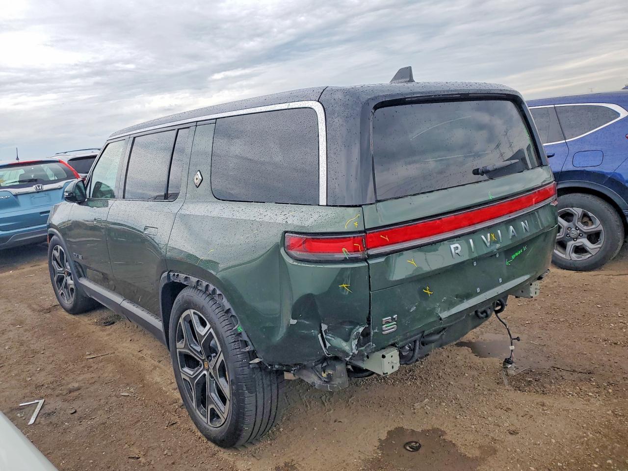 2025 Rivian R1s VIN 7PDSGBBA6SN057582 COPART salvage auction — Rear End, IL - SALVAGE CERTIFICATE, sold $21,300 on 2026-05-21 (photo 2)