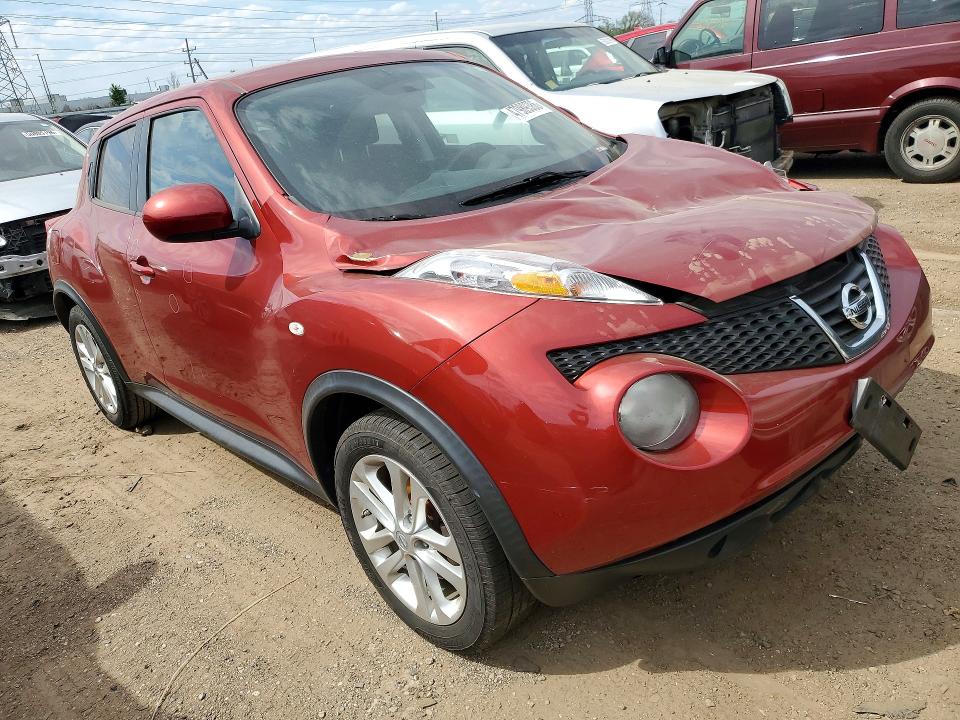 2013 Nissan Juke VIN JN8AF5MV7DT227247 COPART salvage auction — FRONT END, Il - Salvage Certificate, sold $450 on 2026-07-14 (photo 4)