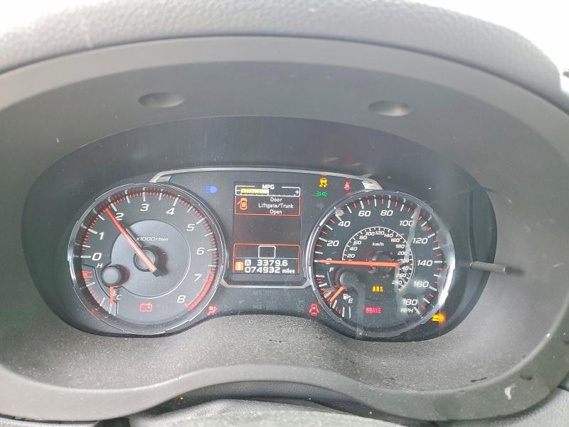 2019 Subaru VIN JF1VA1C68K9829900 COPART salvage auction — FRONT END, Mi - Certificate Of Title, sold $1,200 on 2026-07-28 (photo 9)