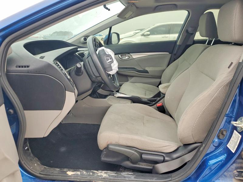 2013 Honda Civic VIN 19XFB2F86DE016424 COPART salvage auction — FRONT END, Tx - Salvage Vehicle Title, sold $2,300 on 2026-07-03 (photo 7)
