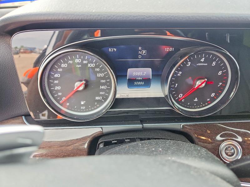 2018 Mercedes-benz E-class VIN WDDZH6GB5JA375491 COPART salvage auction — FRONT END, Tx - Salvage Vehicle Title, sold $7,500 on 2026-07-08 (photo 9)