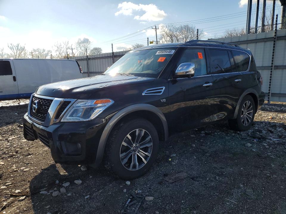 2020 Nissan Armada VIN JN8AY2ND4L9107688 COPART salvage auction — FRONT END, Il - Salvage Certificate, sold $3,150 on 2026-07-31 (photo 1)