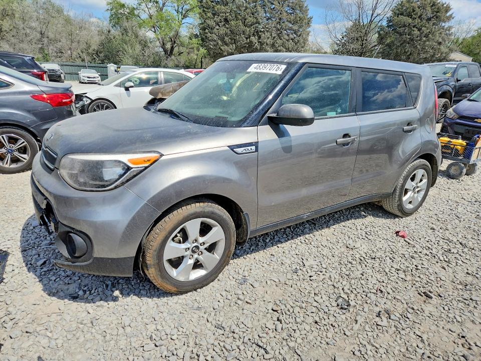 2019 Kia Soul VIN KNDJN2A29K7686499 COPART salvage auction — FRONT END, Id - Salvage Certificate Of Title, sold $300 on 2026-07-21 (photo 1)