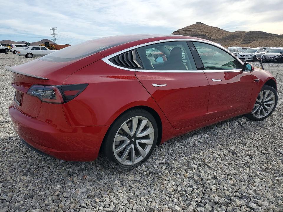 2018 Tesla Model 3 VIN 5YJ3E1EA5JF024416 COPART salvage auction — FRONT END, Nv - Salvage Title, sold $4,000 on 2026-07-13 (photo 3)