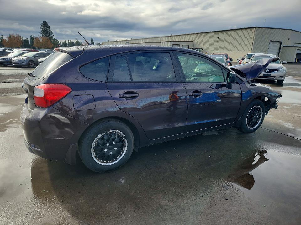 2013 Subaru Impreza VIN JF1GPAA68DH820584 COPART salvage auction — FRONT END, Or - Salvage Title Certificate, sold $350 on 2026-07-27 (photo 3)