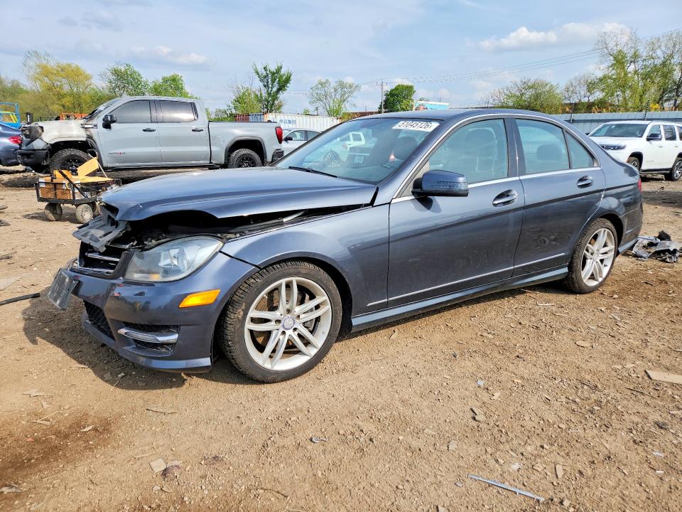 2014 Mercedes-benz C-klasse VIN WDDGF8ABXER313626 COPART salvage auction — FRONT END, Il - Salvage Certificate, sold $1,150 on 2026-07-17 (photo 1)