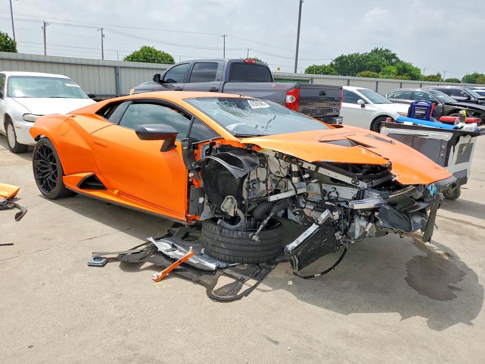2023 Lamborghini Huracan VIN ZHWUA6ZX1PLA25445 COPART salvage auction — FRONT END, Tx - Salvage Vehicle Title, sold $126,000 on 2026-08-10 (photo 4)