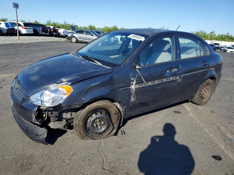 2008 Hyundai Accent VIN KMHCN46C28U233286 COPART salvage auction — FRONT END, Ca - Salvage Certificate, sold $100 on 2026-07-27 (photo 1)