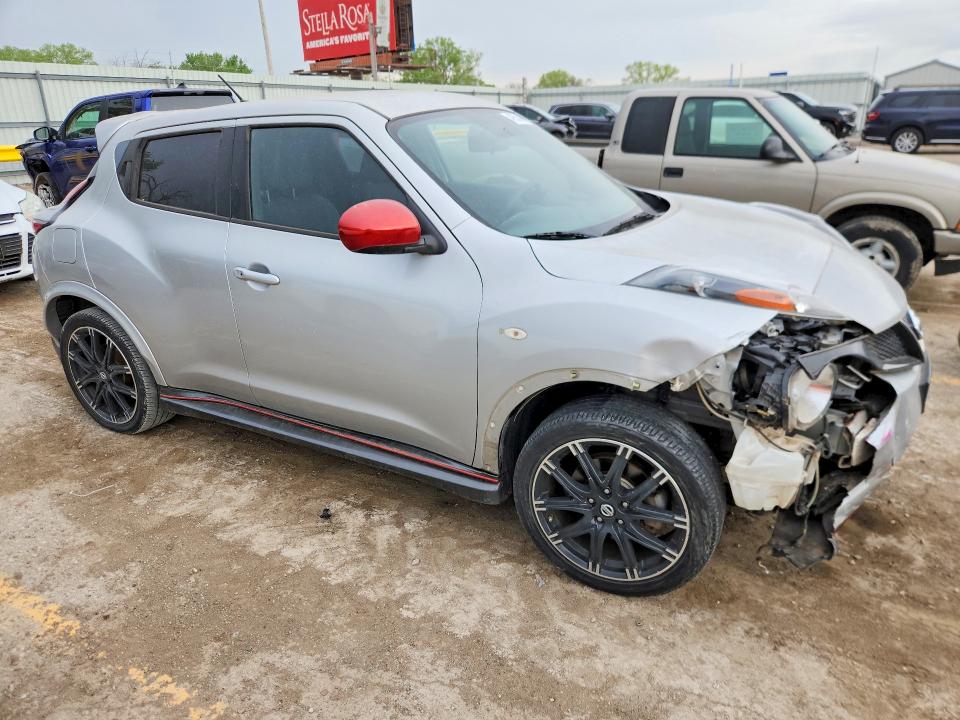 2013 Nissan Juke VIN JN8AF5MR1DT226677 COPART salvage auction — FRONT END, Ks - Cert Of Title-Salvage, sold $850 on 2026-07-08 (photo 4)