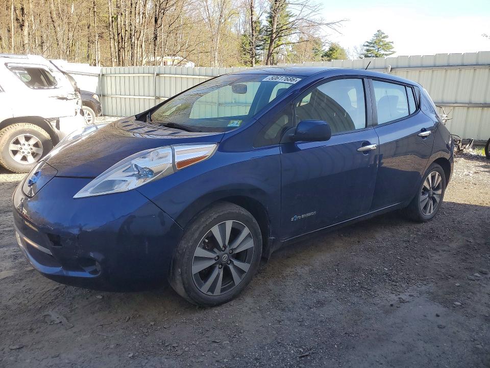 2017 Nissan Leaf VIN 1N4BZ0CP1HC310603 COPART salvage auction — REAR END, Vt - Cert Of Title-Salvage Vehicle, sold $850 on 2026-07-06 (photo 1)
